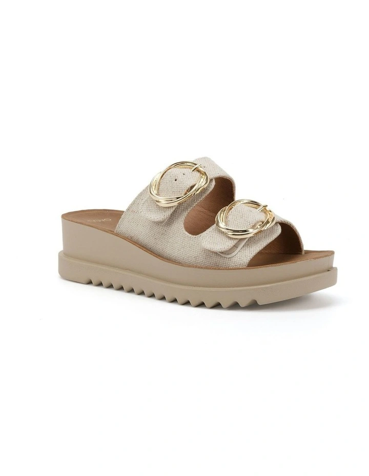 Bounce Wedge Sandals in Beige image 2