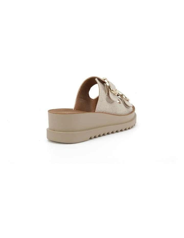 Bounce Wedge Sandals in Beige image 3