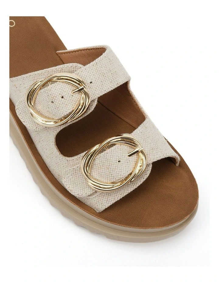 Bounce Wedge Sandals in Beige image 4