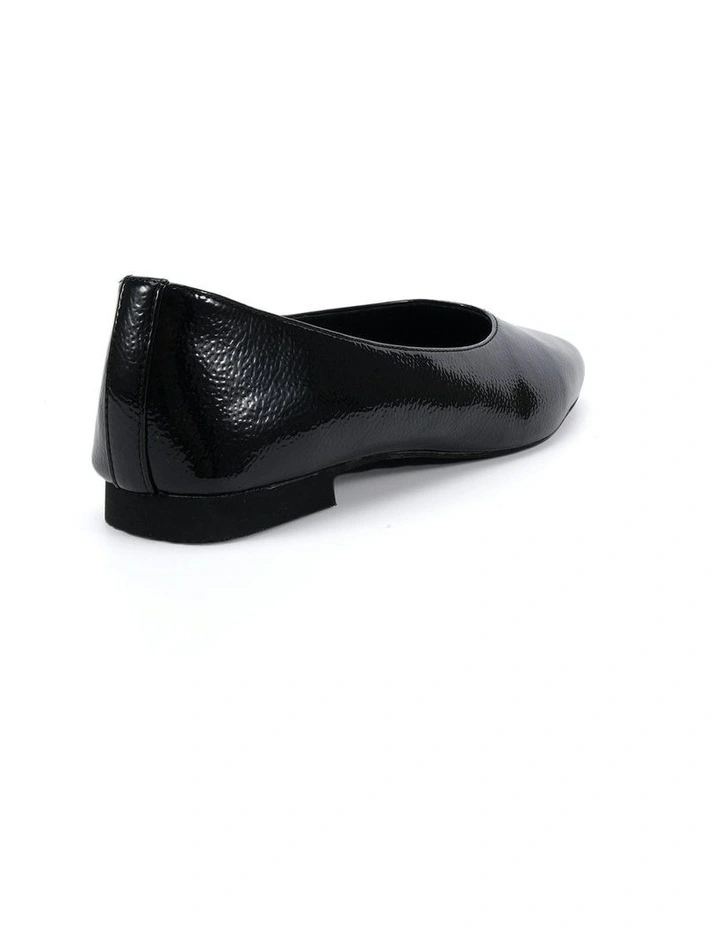 Chester Flats in Black Crinkle Patent image 3