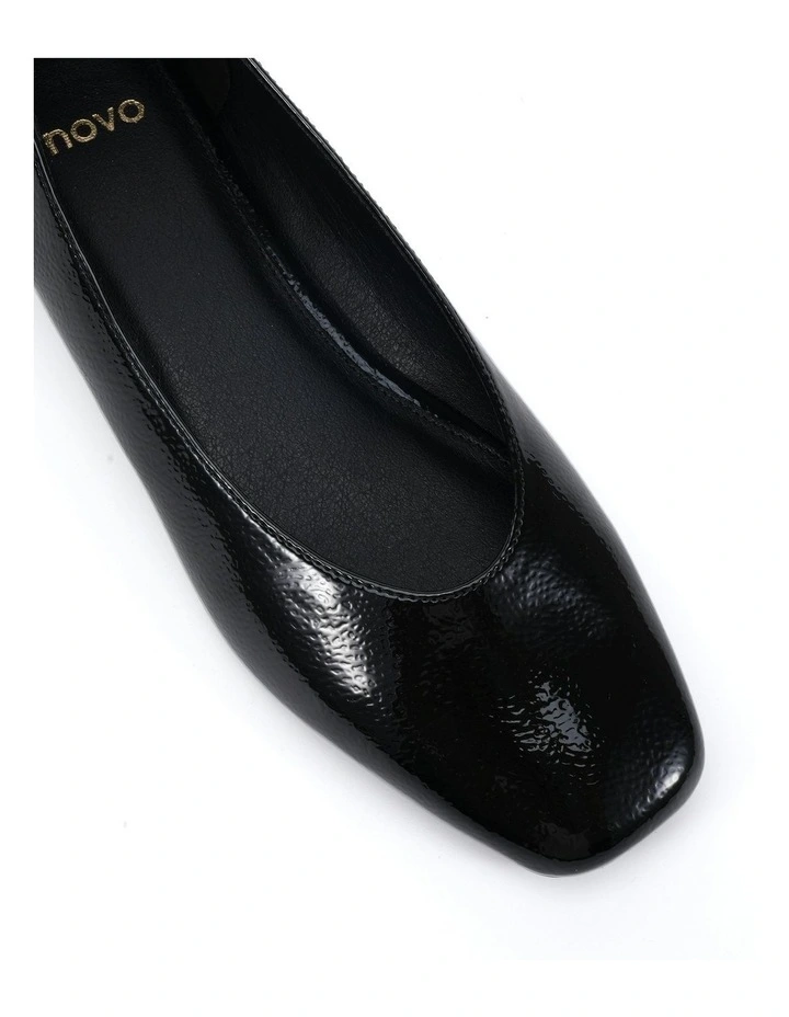 Chester Flats in Black Crinkle Patent image 4
