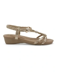 Elnova Wedge Sandals in Gold