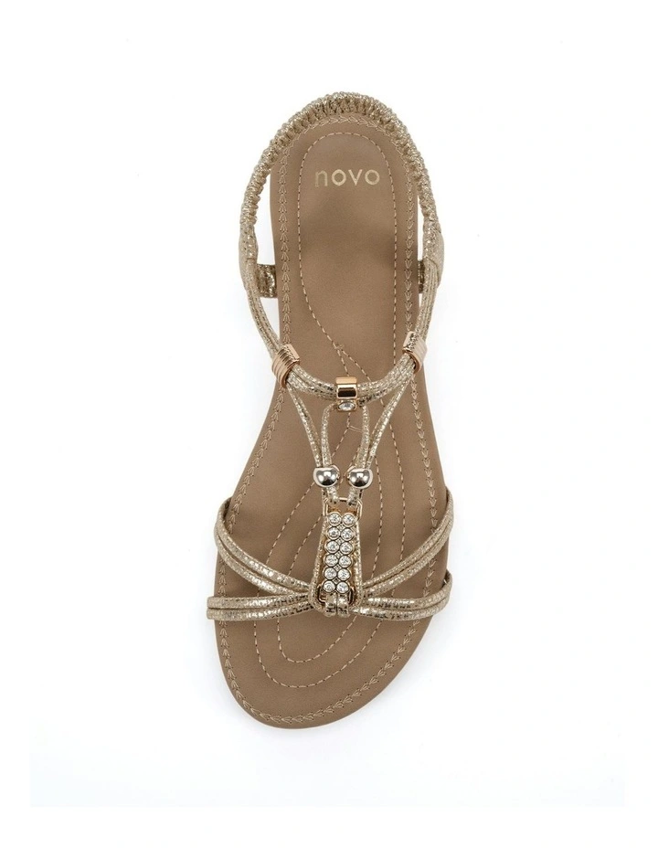 Elnova Wedge Sandals in Gold image 5