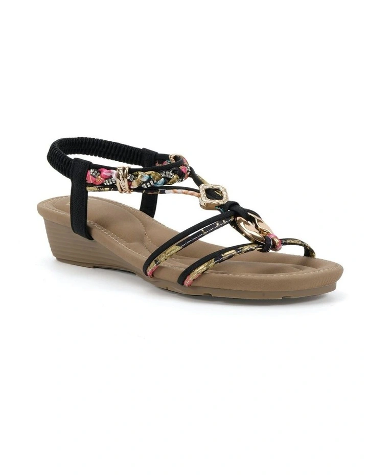 Elpanko Wedge Sandals in Black image 2