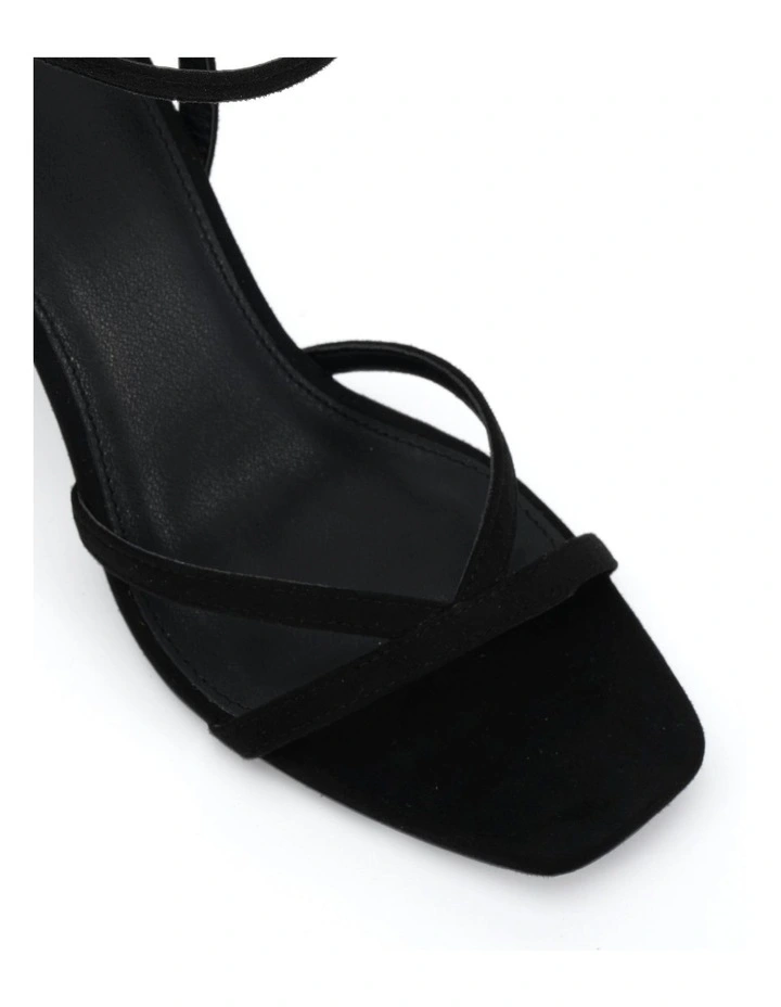 Naira Strappy Heels in Black Suede image 4