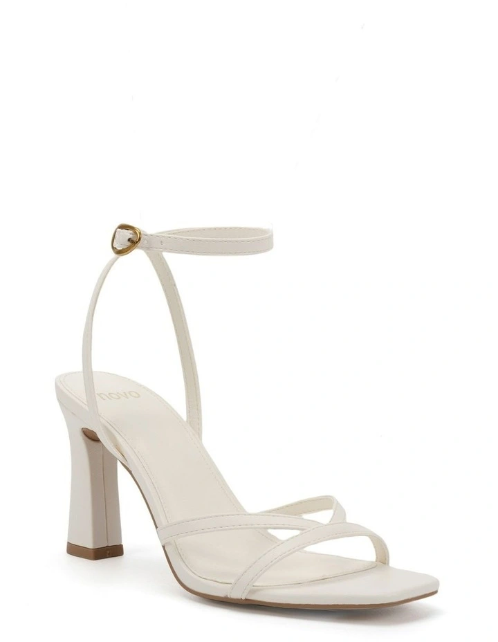 Naira Strappy Heels in White image 2