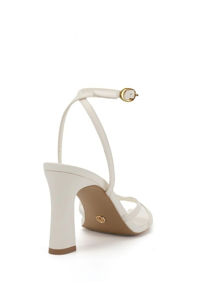 Naira Strappy Heels in White image 3