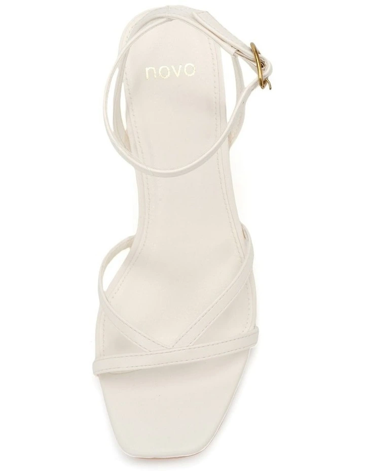 Naira Strappy Heels in White image 5