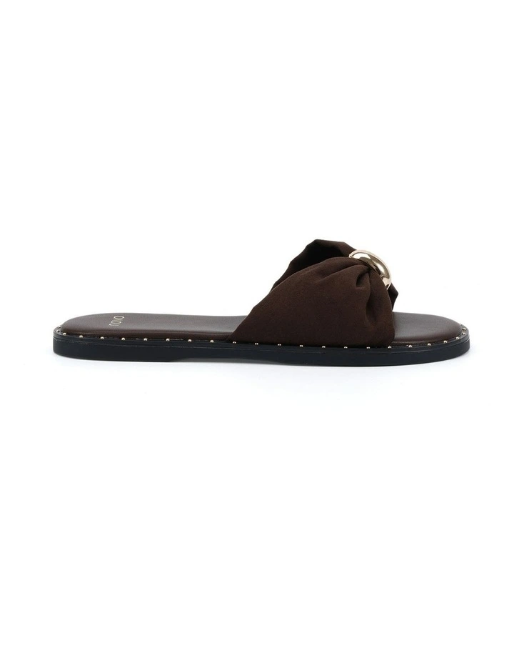 Saanvi Slides in Espresso Suede image 1
