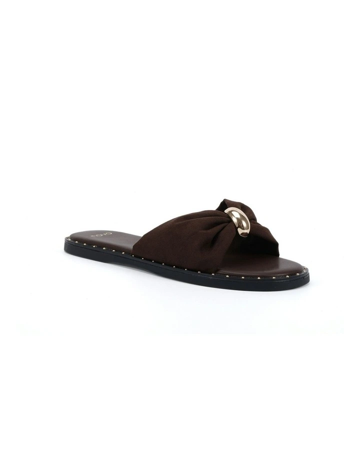 Saanvi Slides in Espresso Suede image 2