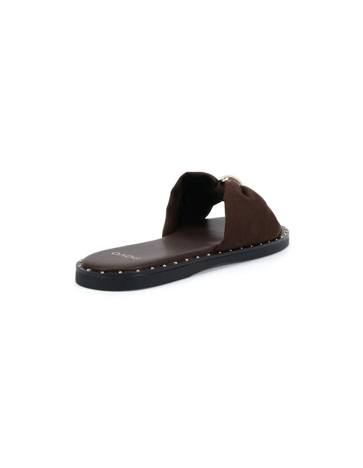 Saanvi Slides in Espresso Suede image 3