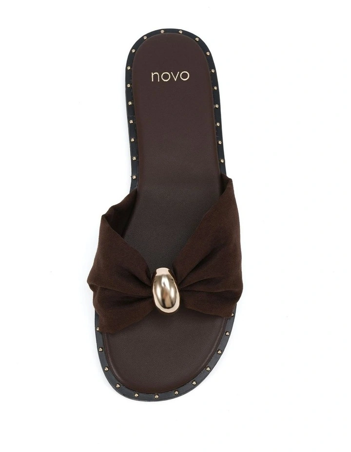 Saanvi Slides in Espresso Suede image 5