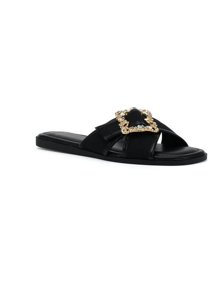 Scott Slides in Black Linen image 2