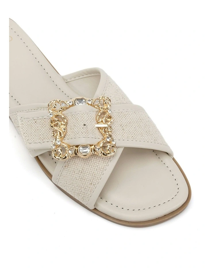 Scott Slides in Cream Linen image 4