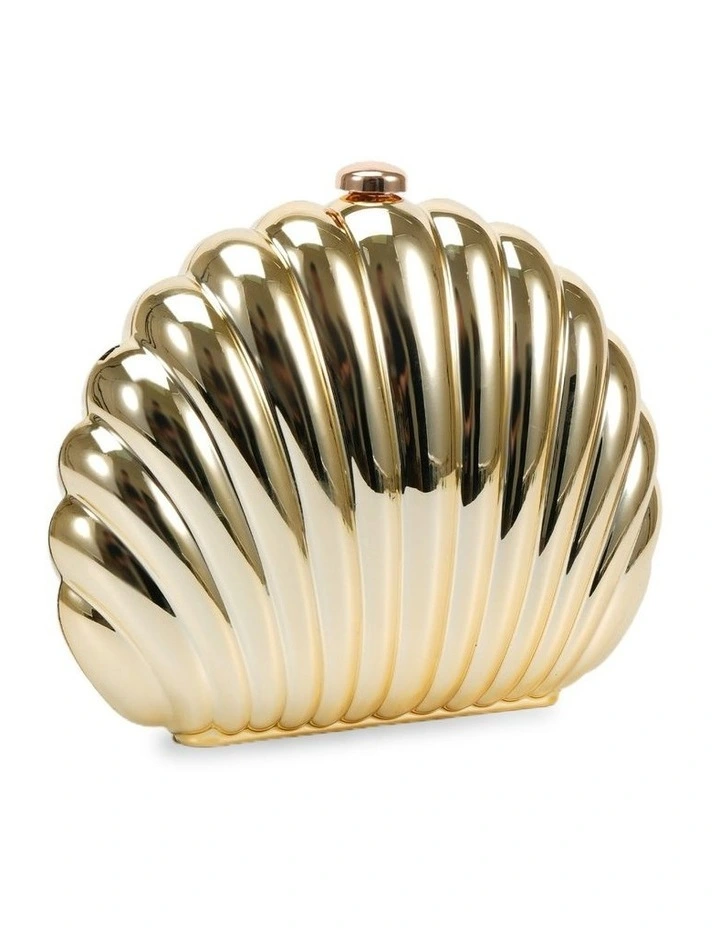 Ashell Clutch in Gold image 1