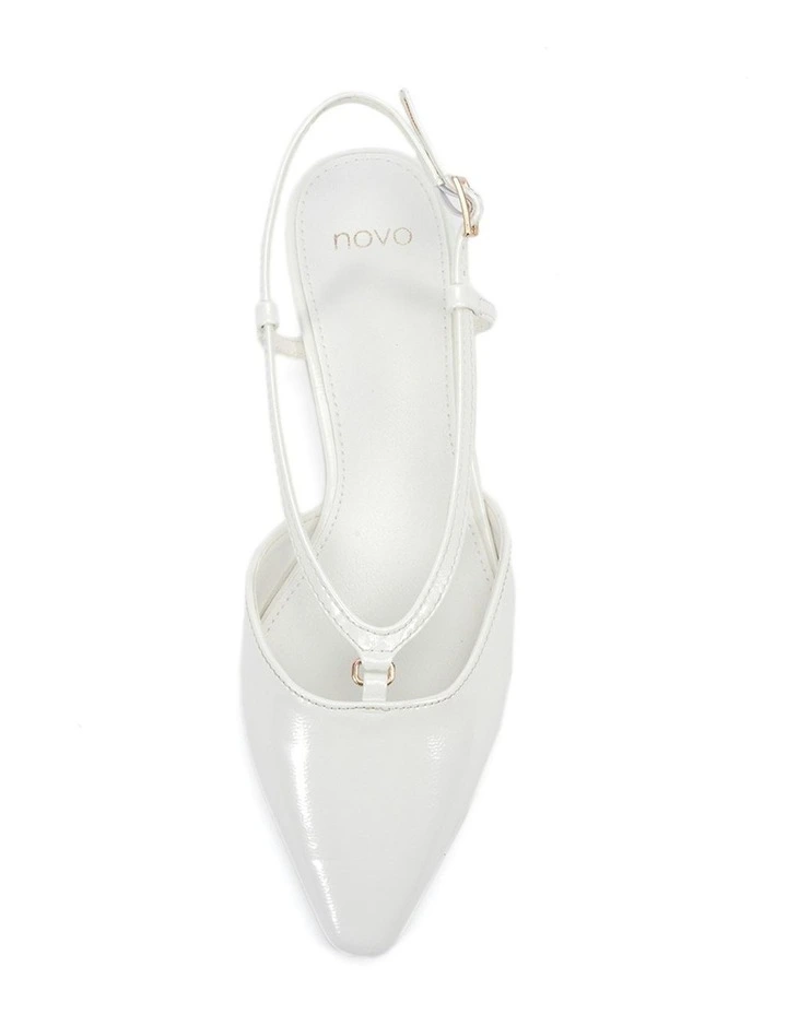Carlista Smart Causal in White Crinkle Patent image 5