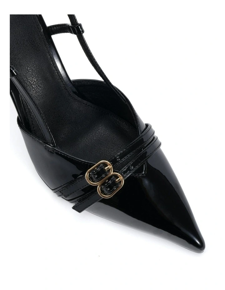 Issoria Court Heels in Black Patent image 4