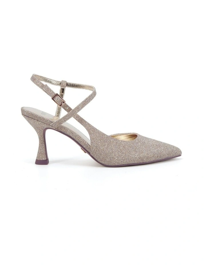 Pagoda Court Heels in Gold image 1