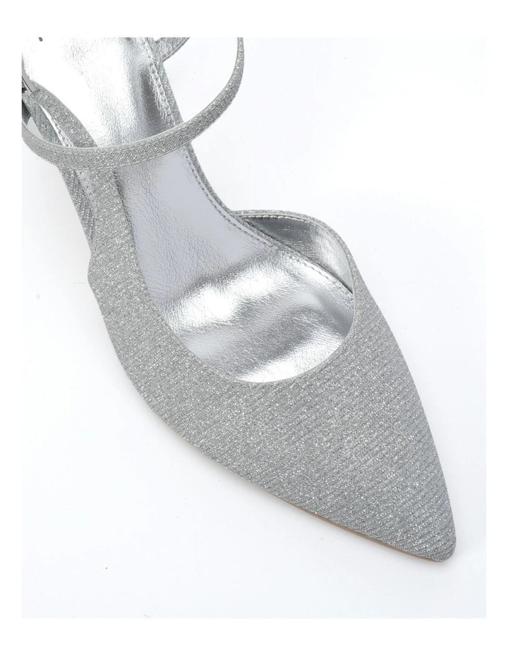 Pagoda Court Heels in Silver image 4