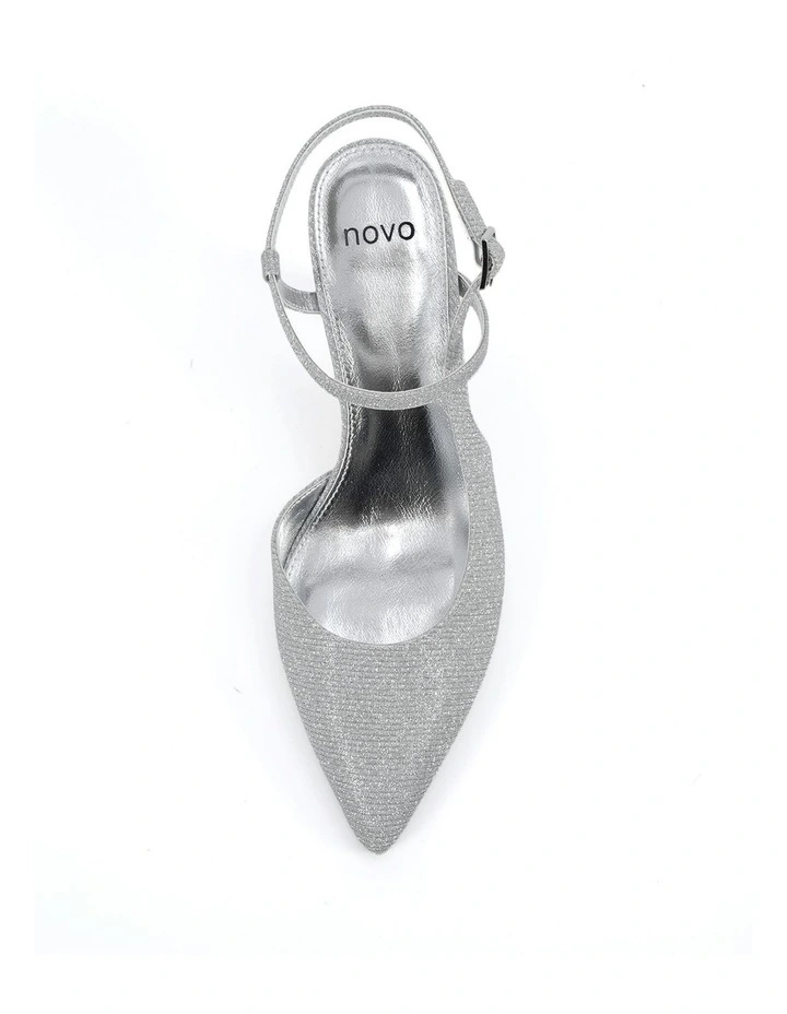 Pagoda Court Heels in Silver image 5