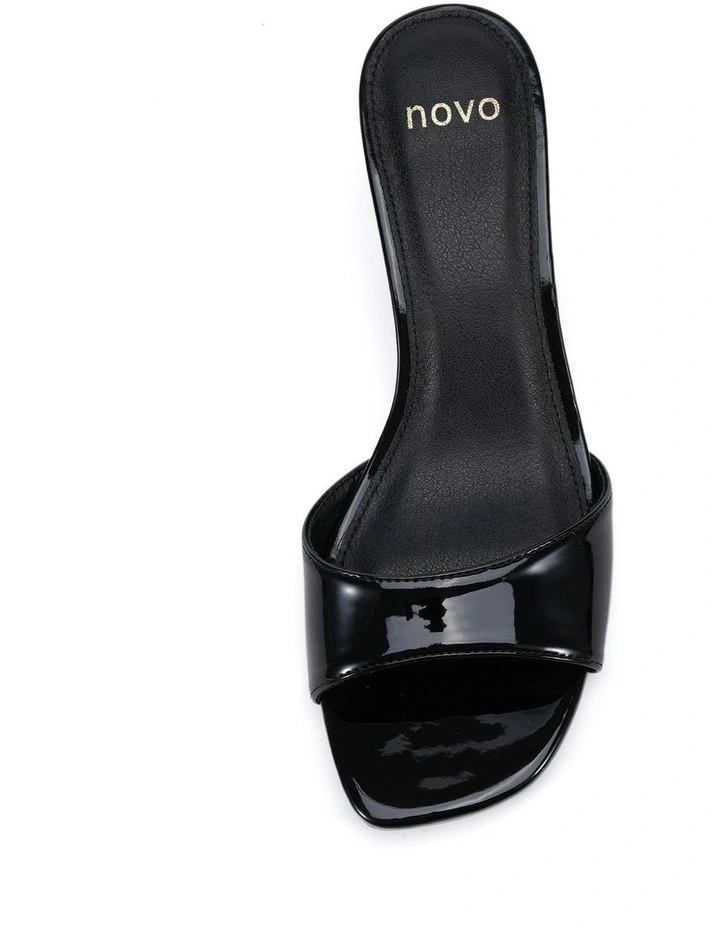 Viyan Block Heels in Black Patent image 5