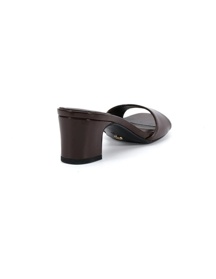 Viyan Block Heels in Milk Choc Patent image 3