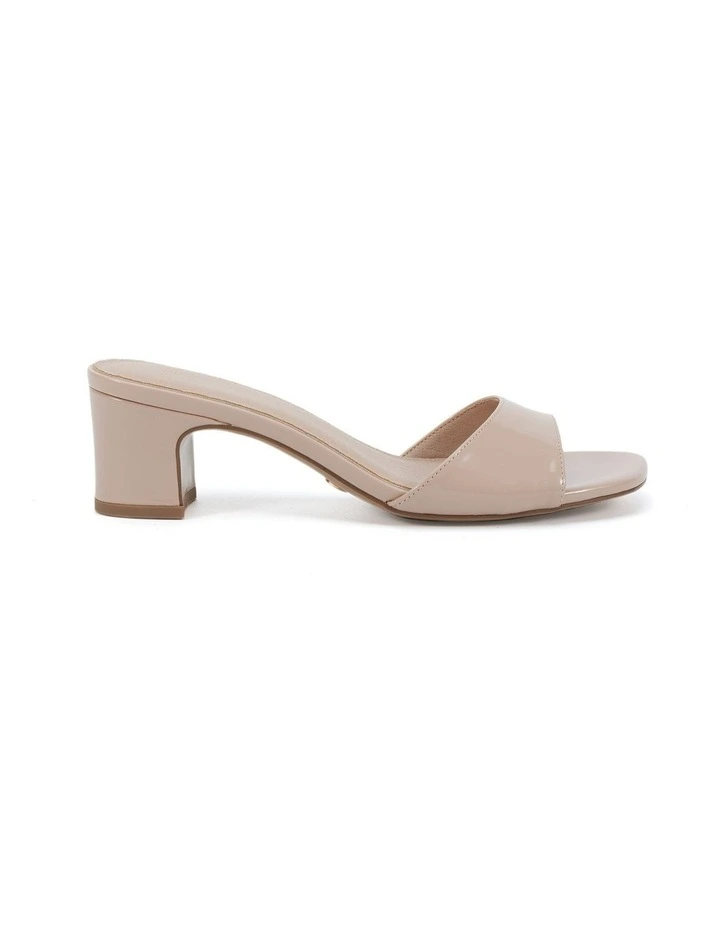 Viyan Block Heels in Nude Patent image 1