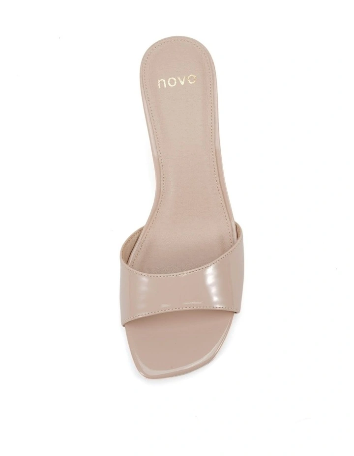 Viyan Block Heels in Nude Patent image 5