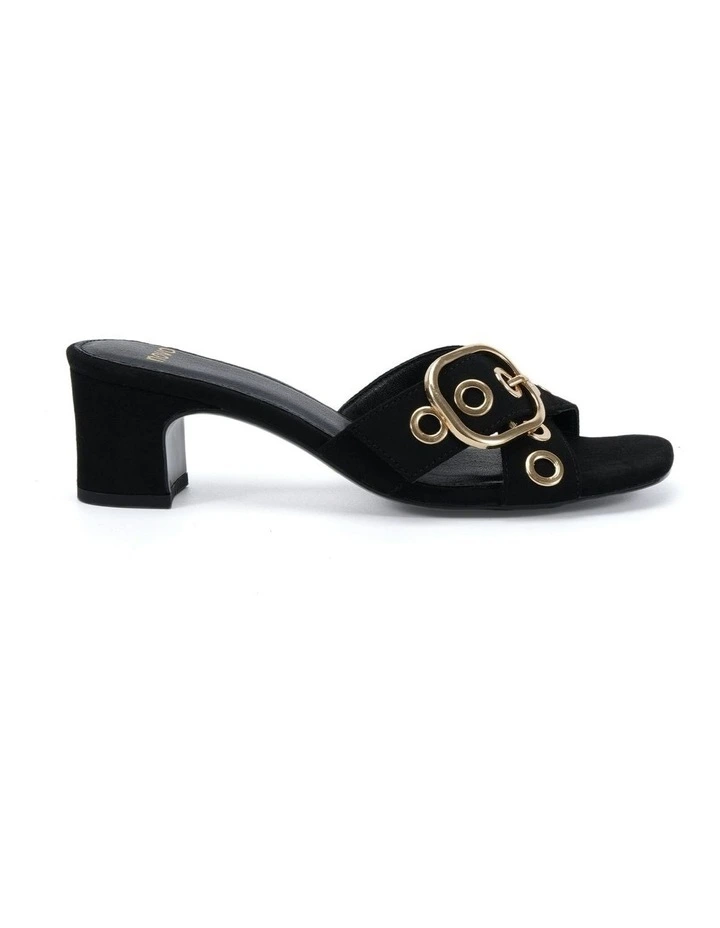Zaragoza Block Heels in Black Suede image 1