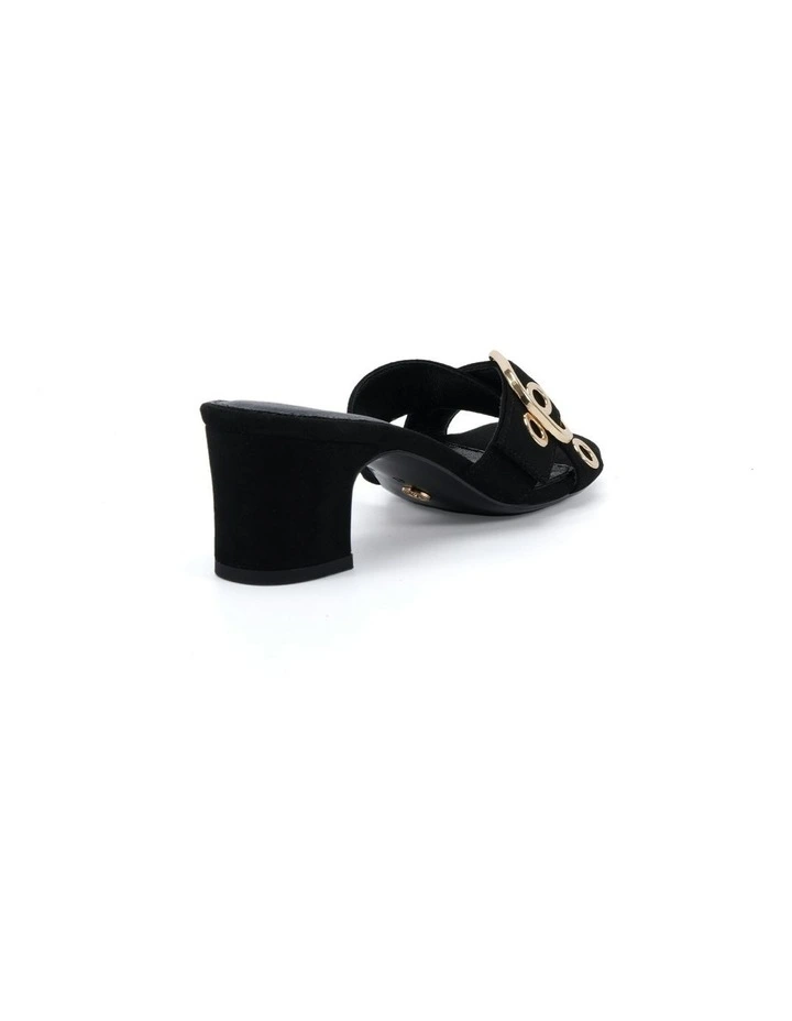 Zaragoza Block Heels in Black Suede image 3