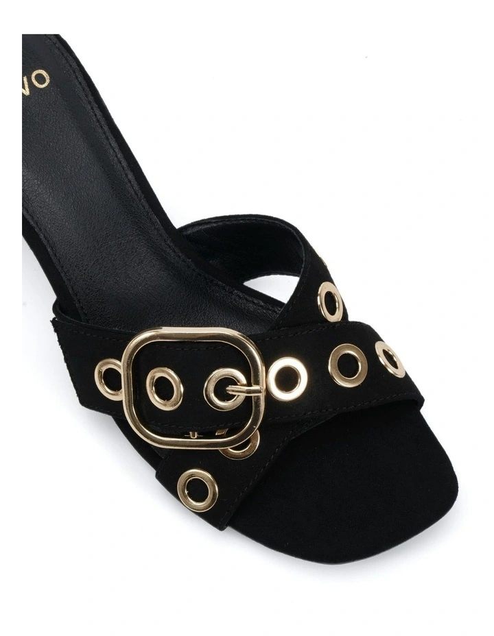 Zaragoza Block Heels in Black Suede image 4