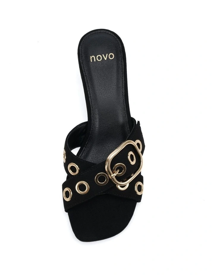 Zaragoza Block Heels in Black Suede image 5