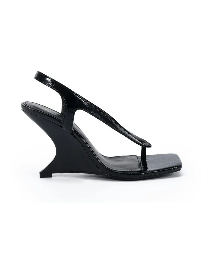Zielona Heels in Black Crinkle Patent image 1