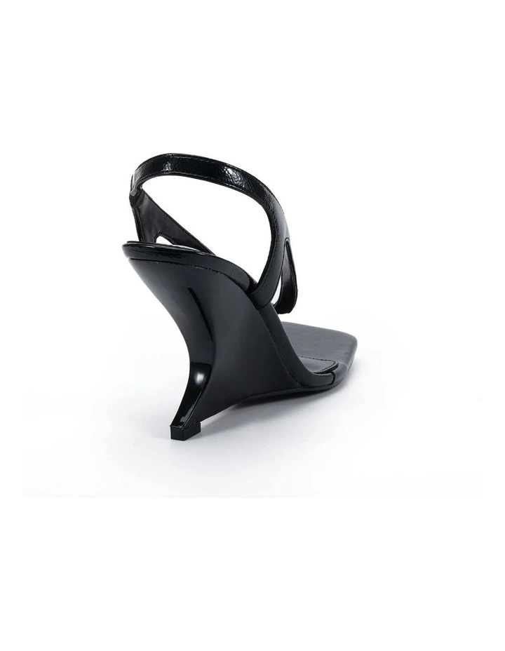Zielona Heels in Black Crinkle Patent image 3