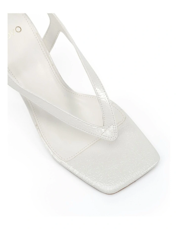 Zielona Heels in White Crinkle Patent image 4