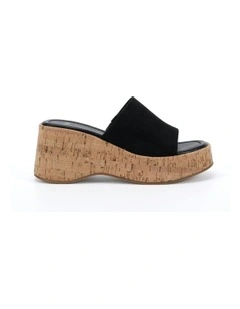 Birthday Wedges in Black Suede