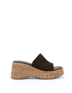 Birthday Suede Wedges in Espresso