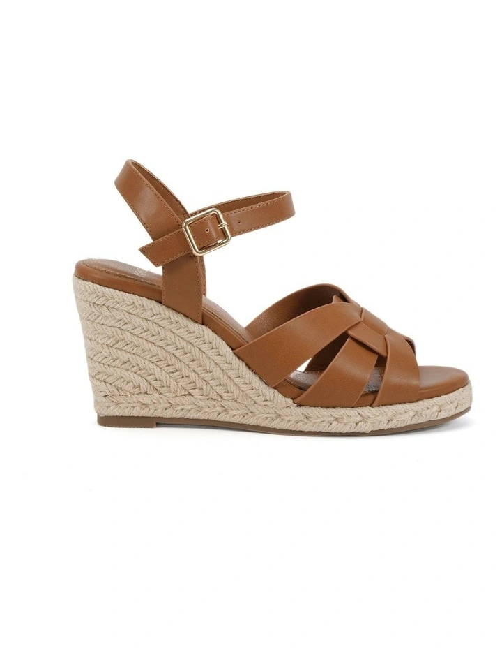Wealthy Wedges Sandal in Caramel image 1