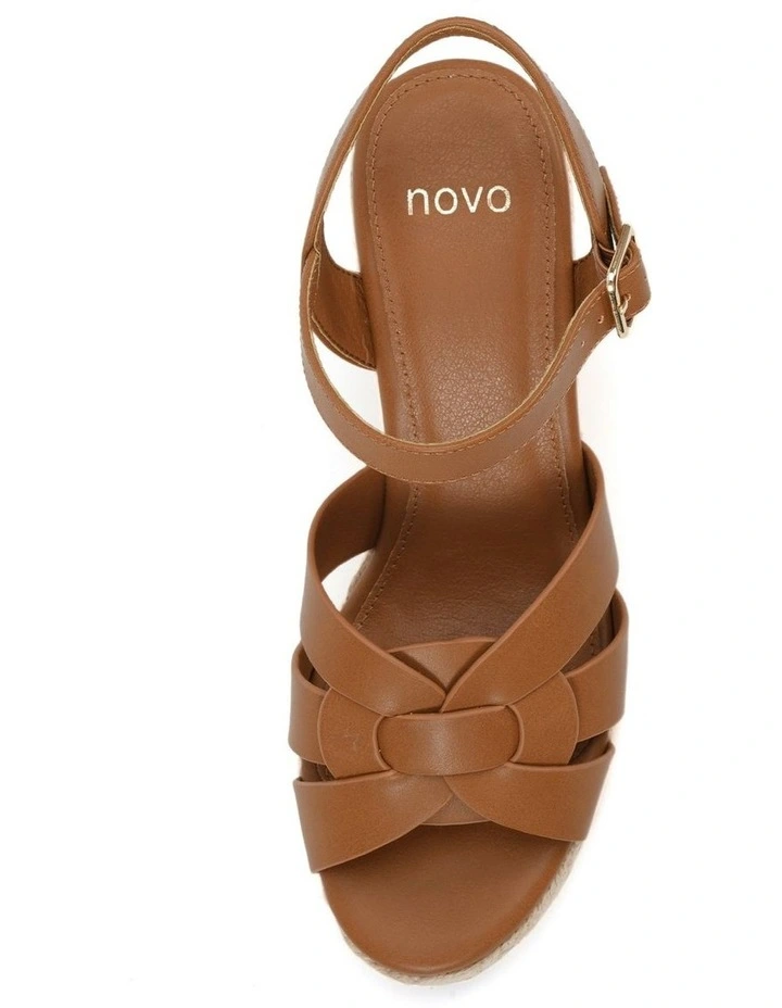 Wealthy Wedges Sandal in Caramel image 5