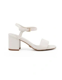 Udacious Heels in White Smooth
