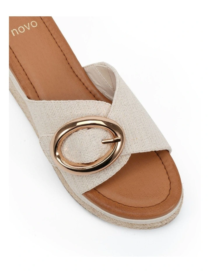 Braelynn Wedges in Beige image 4