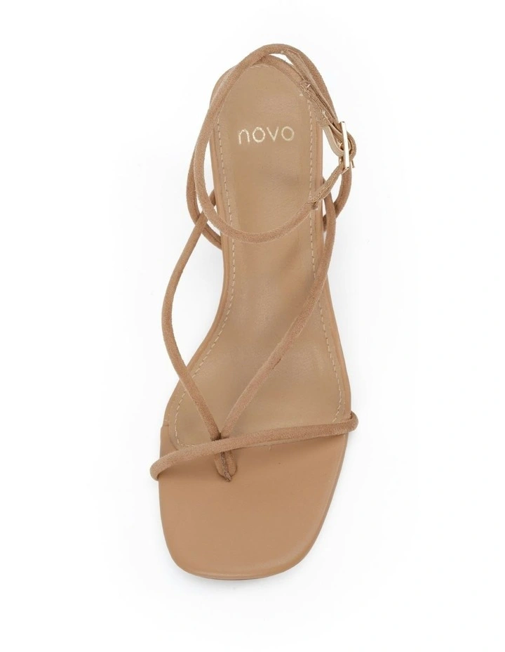 Briony Suede Wedges in Biscoff image 5