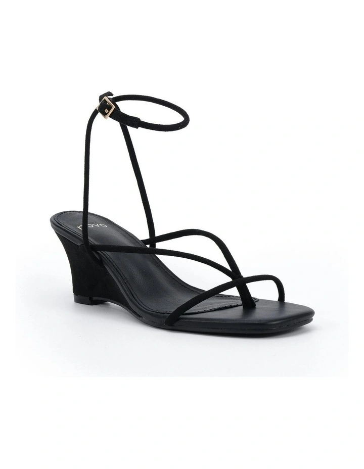 Briony Suede Wedge in Black image 2