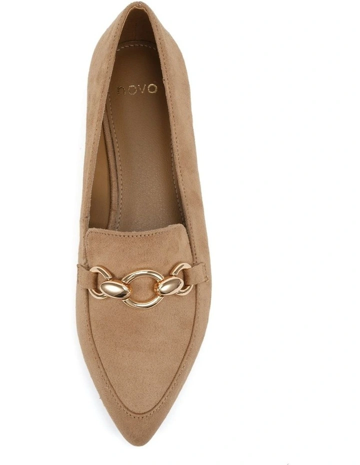 Calliope Suede Ballet Flat in Biscoff image 5