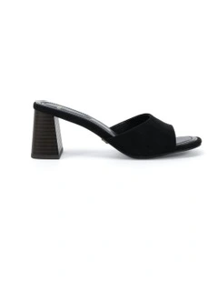 Finella Suede Sandal in Black