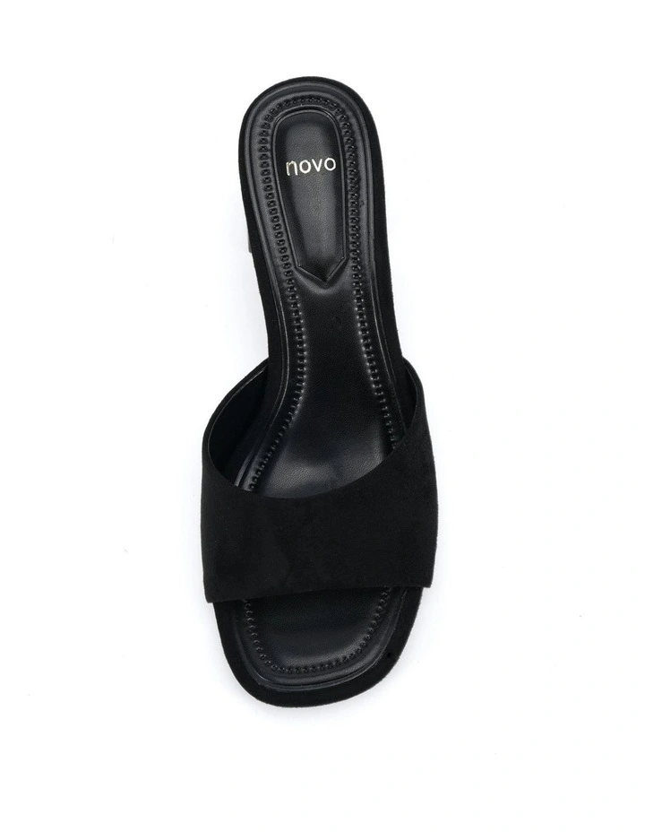 Finella Suede Sandal in Black image 5