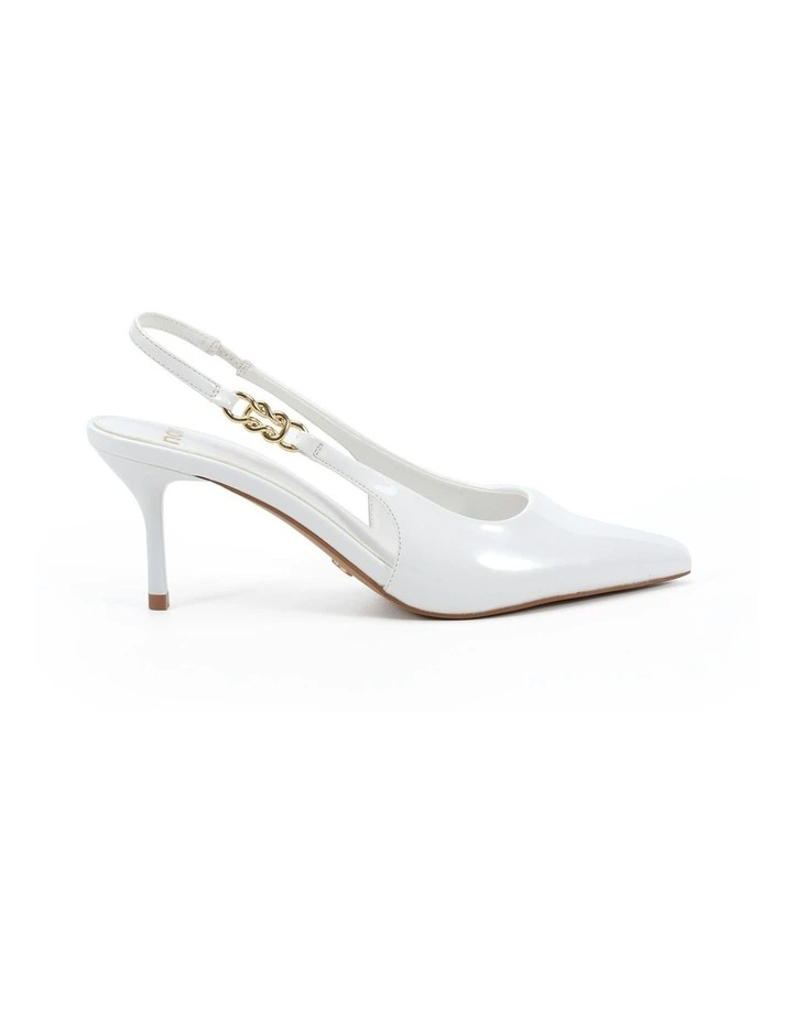 Iinara Heel in White Patent image 1
