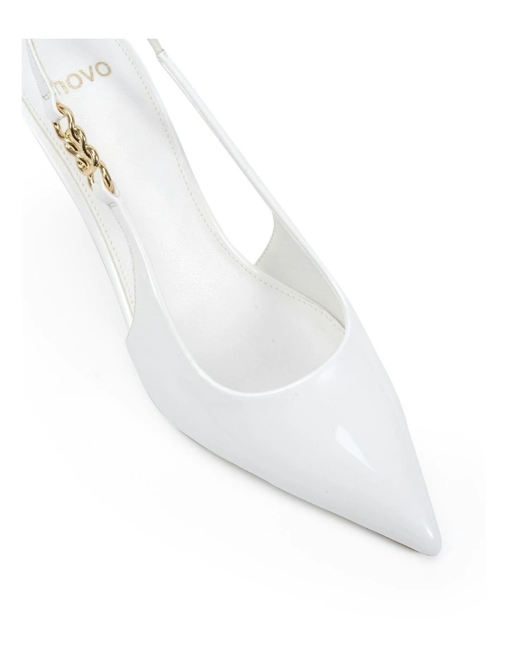 Iinara Heel in White Patent image 4