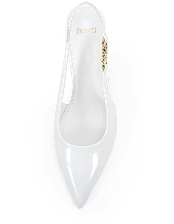 Iinara Heel in White Patent image 5
