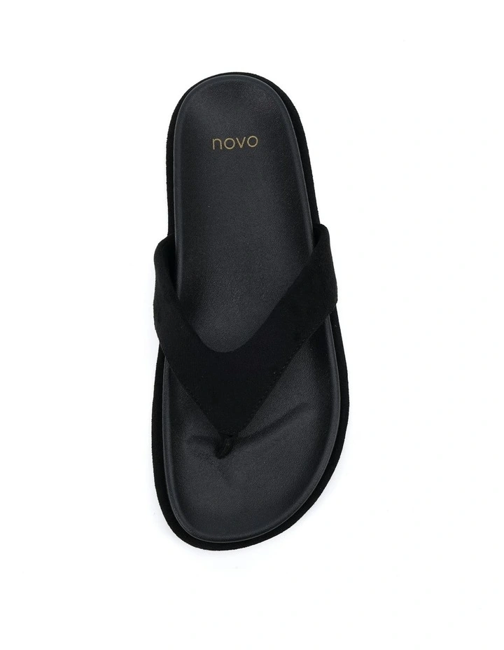 Sherrie Suede Sandal in Black image 5
